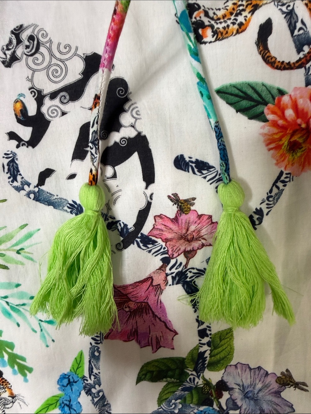 NWT Isla Payal Tropical Floral Maxi Dress floral & Leopard 🐆 XS - Picture 3 of 6